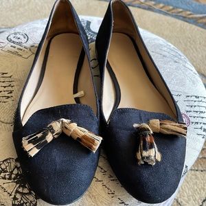 Zara man-made suede upper flats